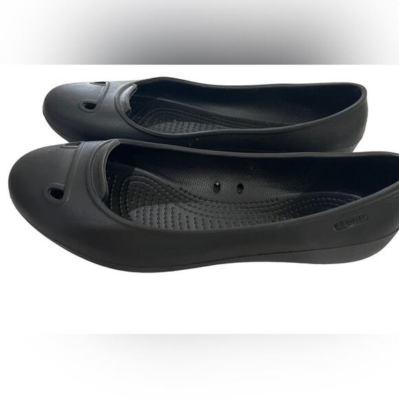 CROCS Flat Black Kadee Ballet Shoe Womens Size 8 Simple Lightweight Basic Casual - Picture 3 of 6
